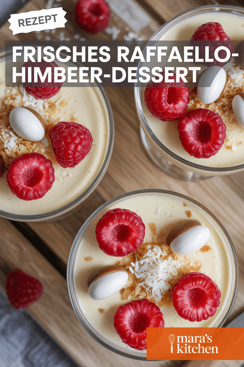 Raffaello-Himbeer-Quark-Dessert - Dessert Rezept