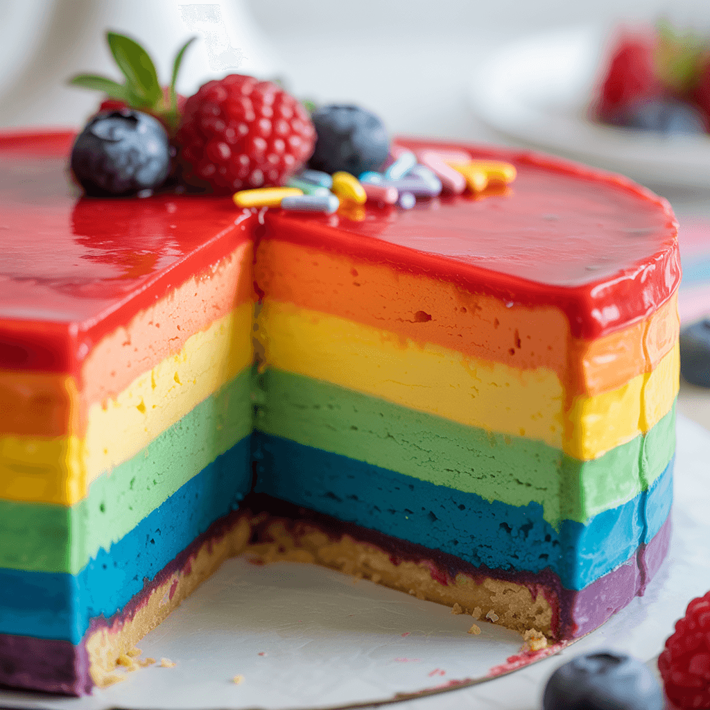 Regenbogen Käsekuchen