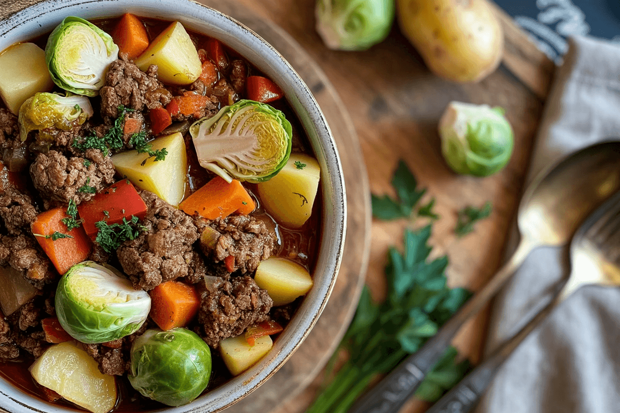 Rosenkohl-Bauerntopf