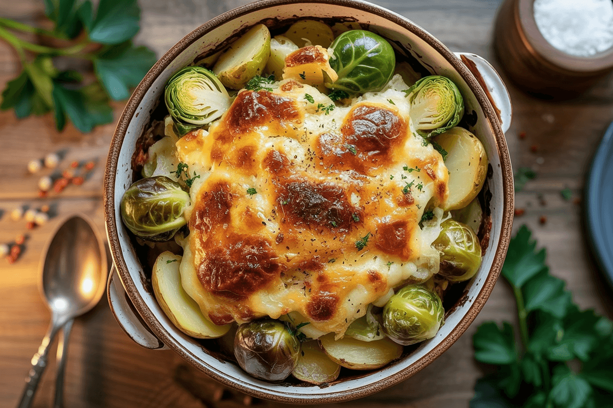 Rosenkohl-Kartoffel-Auflauf