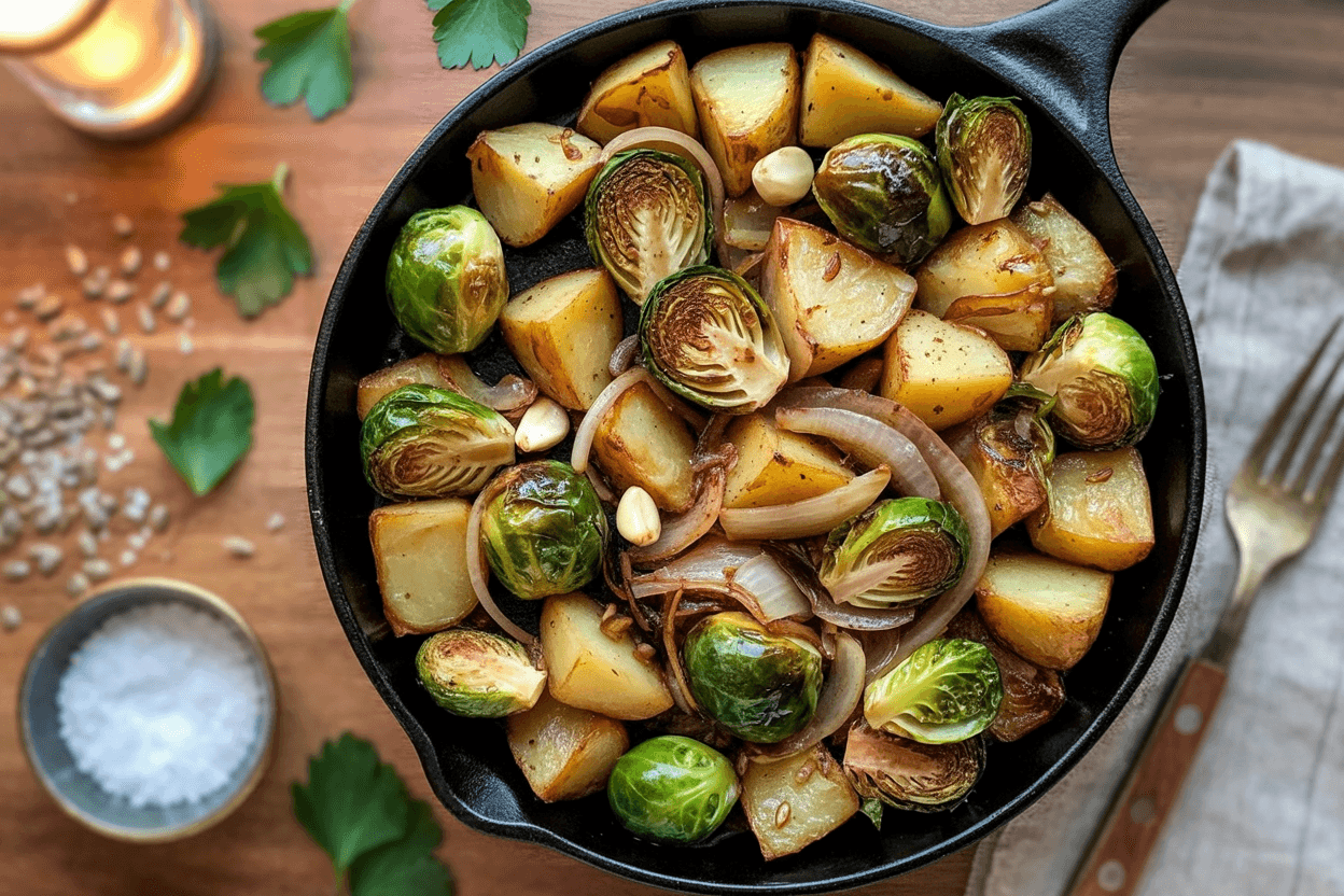Rosenkohl-Kartoffel-Pfanne