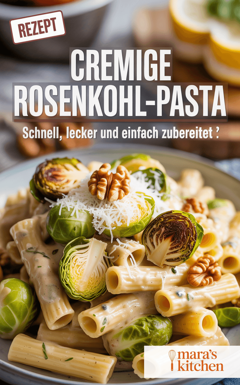 Rosenkohl-Pasta mit Walnüssen und Parmesan - Hauptgericht Rezept