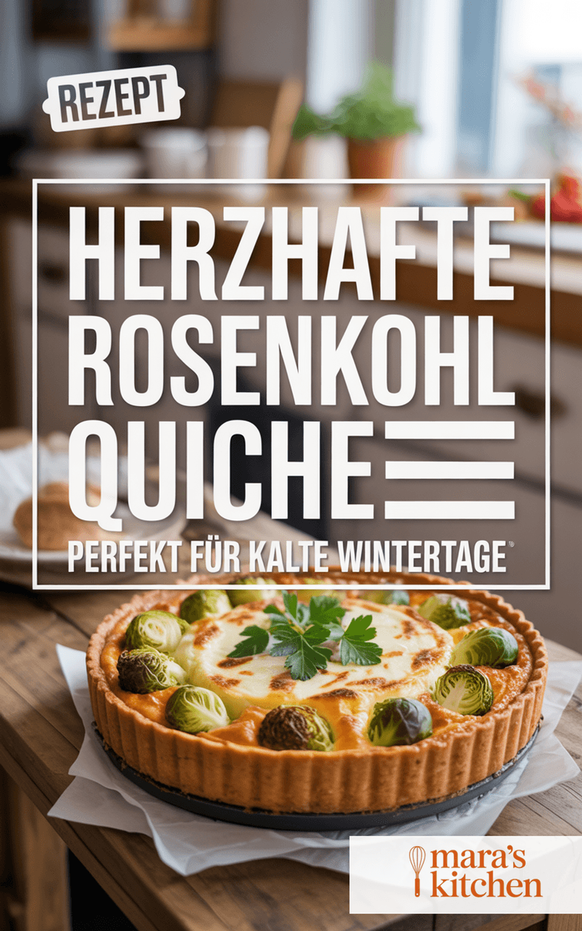 Rosenkohl Quiche mit Ziegenkäse - Hauptgericht Rezept