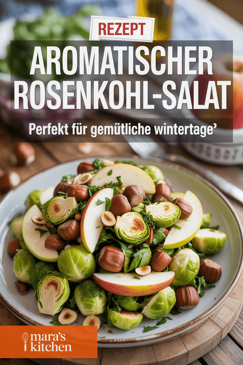 Rosenkohl-Salat mit gerösteten Maronen und Apfel - Salat Rezept