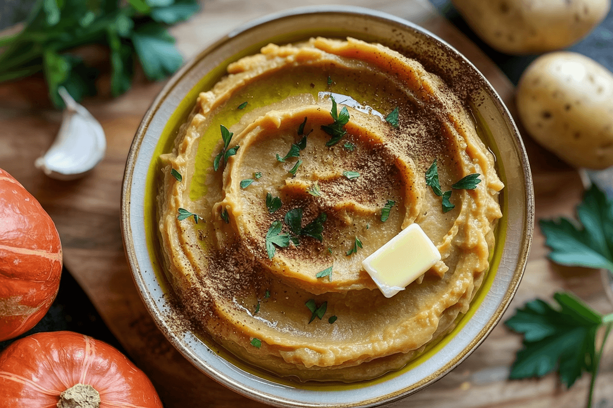 Rustikales Kürbis-Kartoffel-Püree