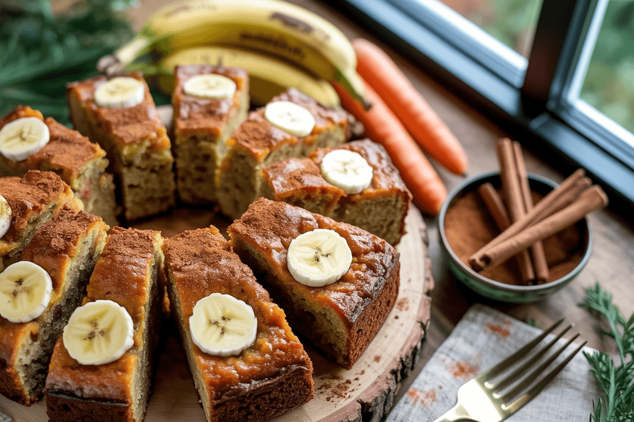 Saftiger Bananen-Karotten-Kuchen: fruchtig, locker & super einfach