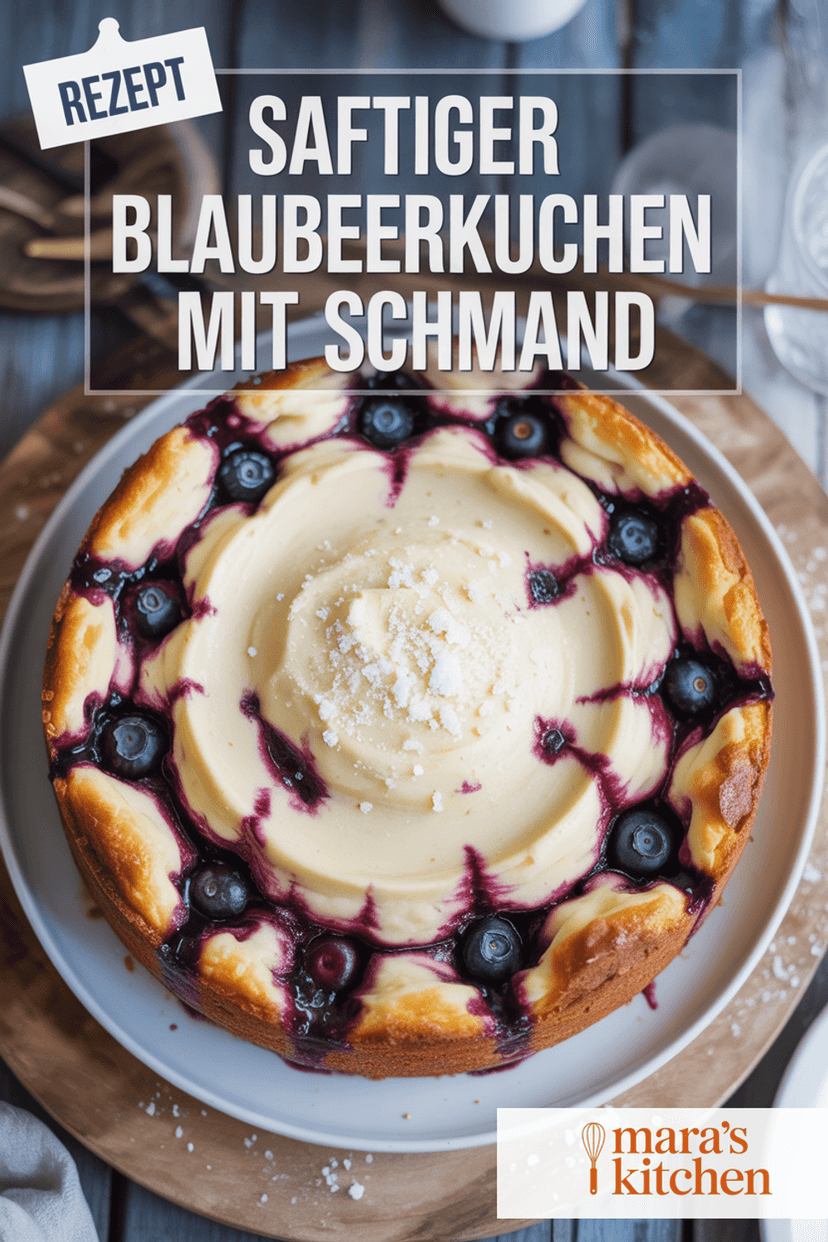 Saftiger Blaubeerkuchen mit Schmand - Kuchen Rezept