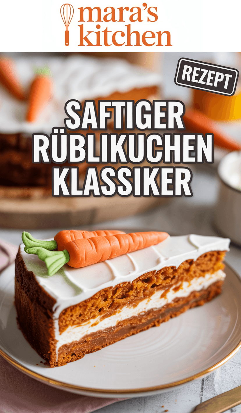 Saftiger Rüblikuchen (Karottenkuchen) – Klassiker mit Frischkäse-Frosting - Backen Rezept