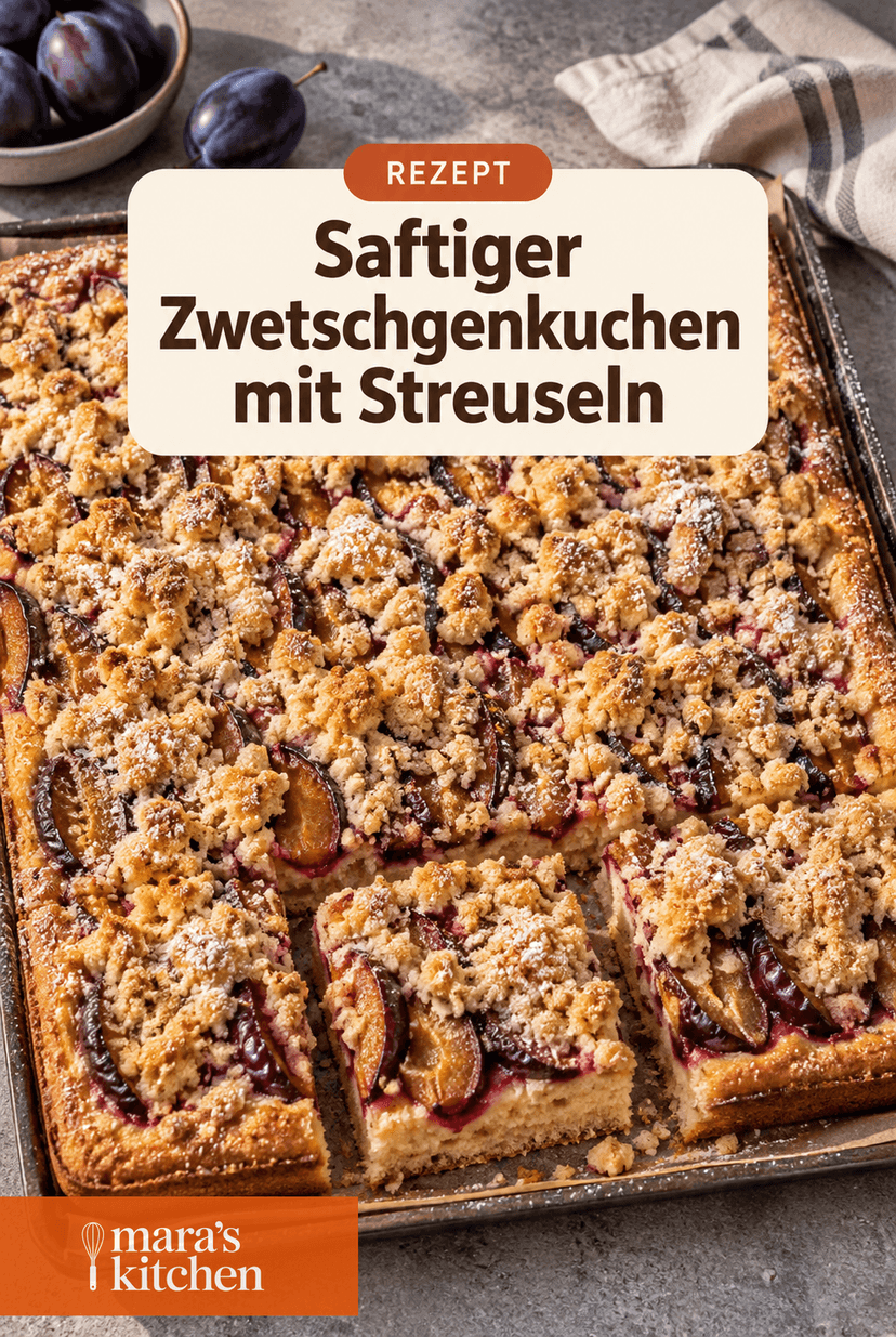 Saftiger Zwetschgenkuchen vom Blech: Oma’s Spätsommer-Genuss - Backen Rezept