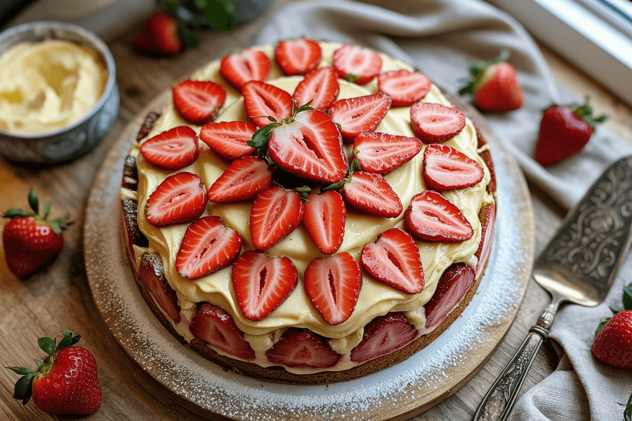 Sahniger Erdbeer-Schmandkuchen: fruchtig, cremig & unwiderstehlich