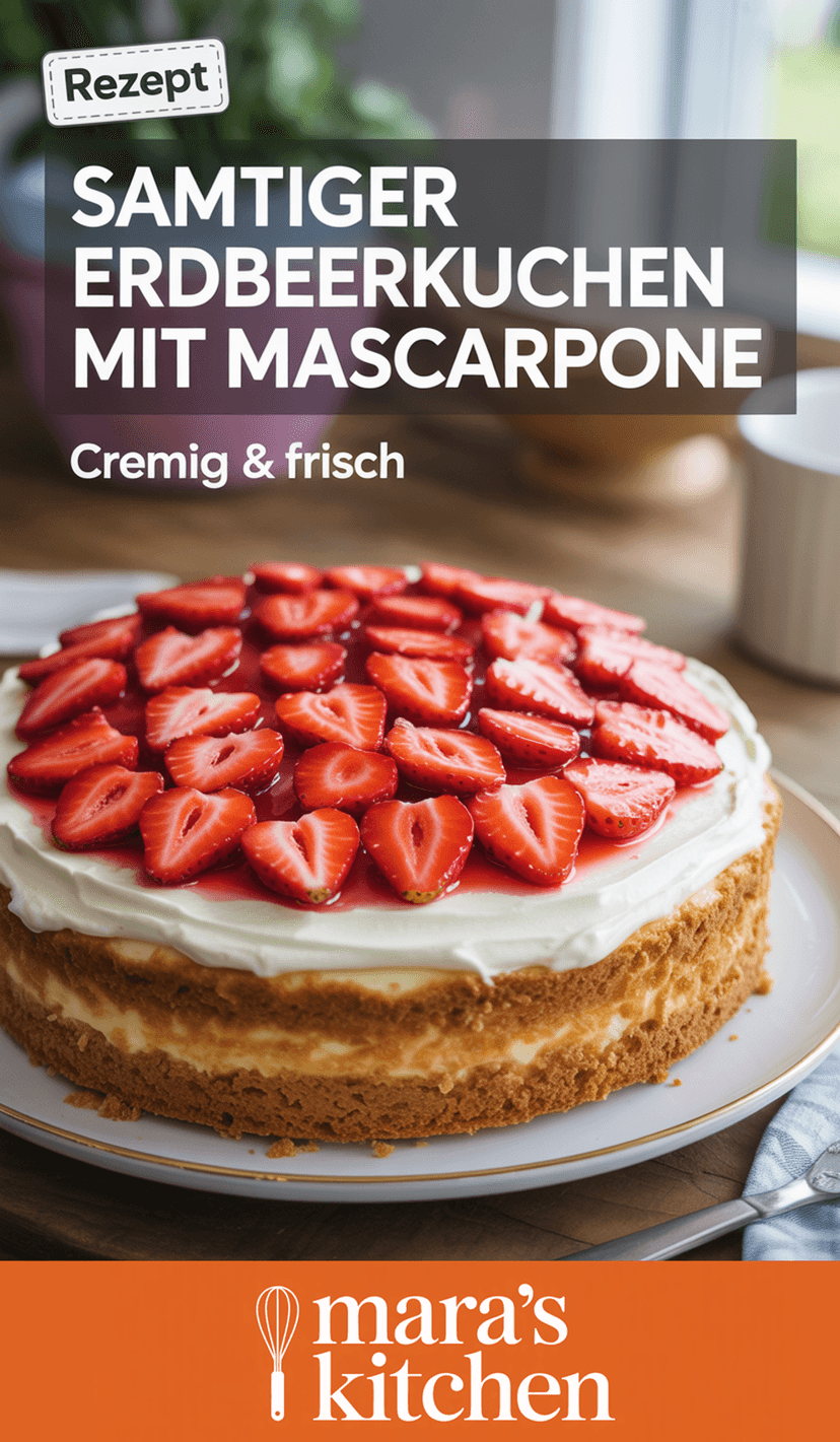 Samtiger Erdbeerkuchen mit Mascarpone: cremig, fruchtig & unwiderstehlich - Kuchen Rezept