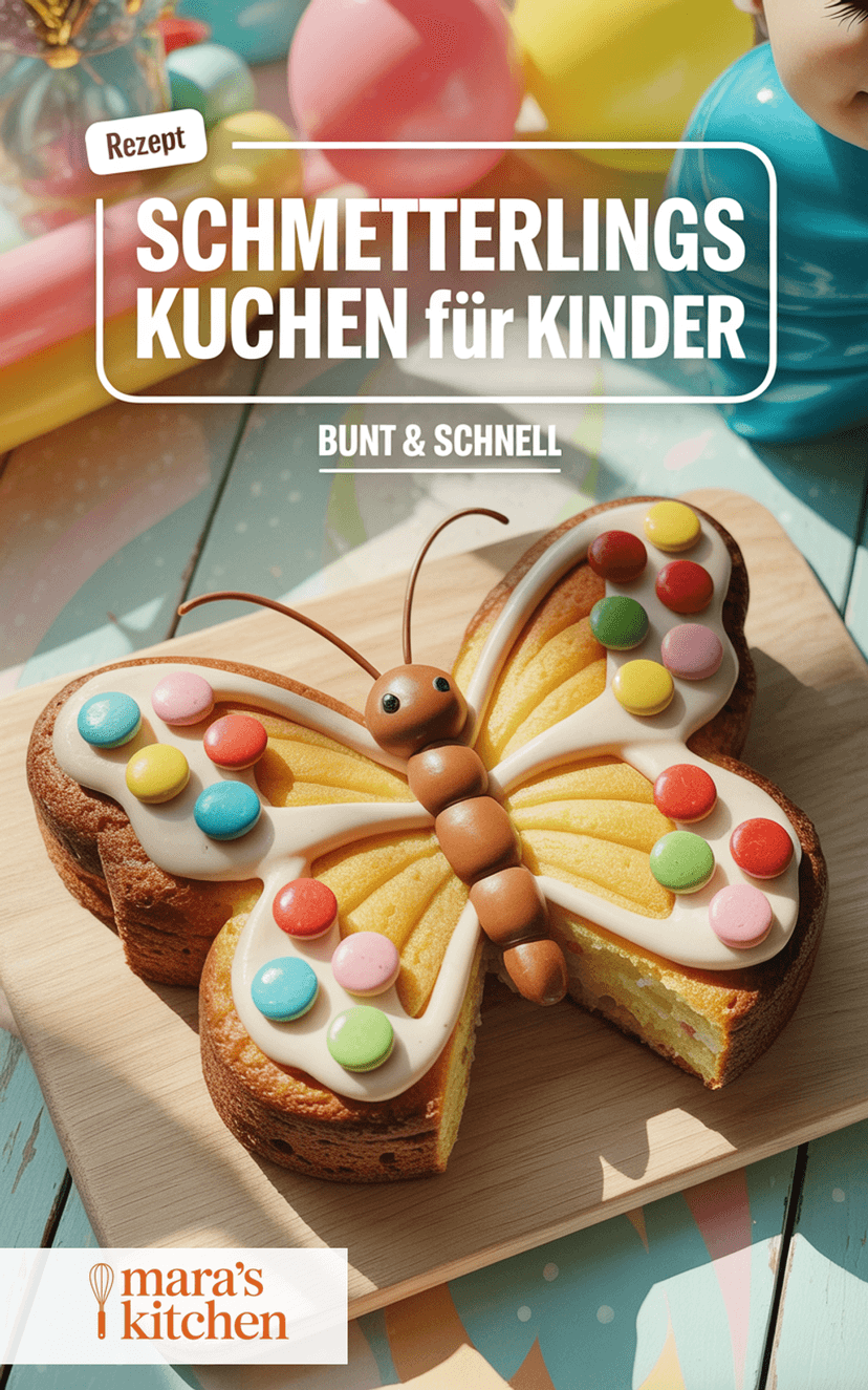 Schmetterlingskuchen für den Kindergeburtstag - Kuchen Rezept