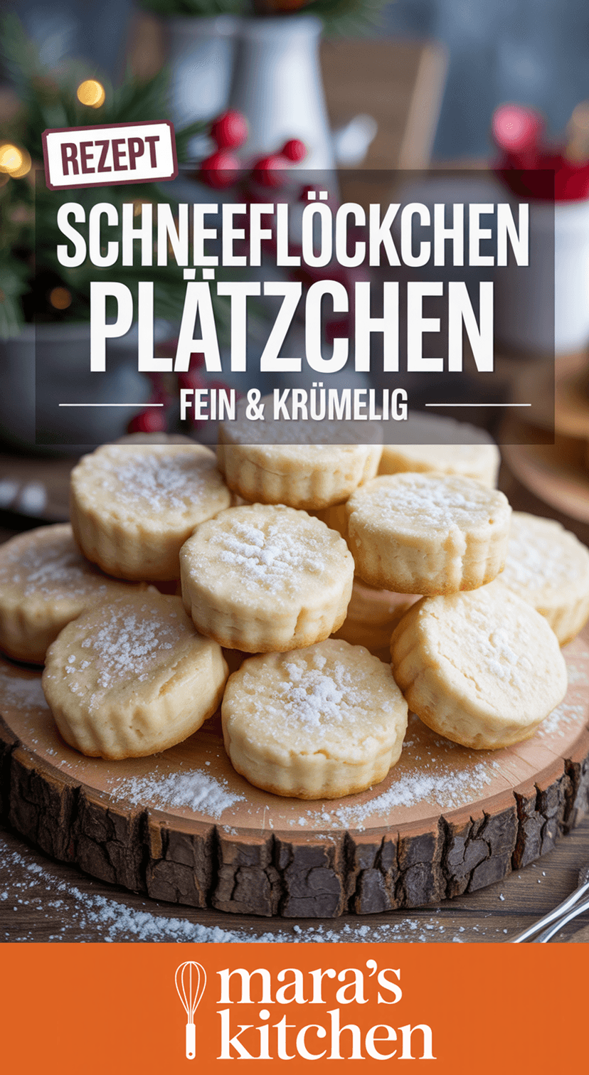 Schneeflöckchen Plätzchen - Dessert Rezept