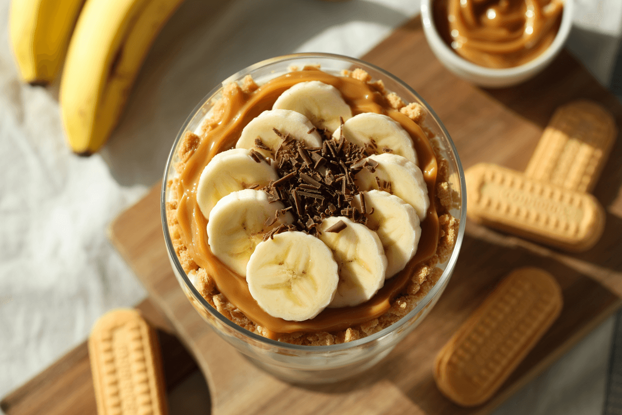 Schneller Banoffee im Glas