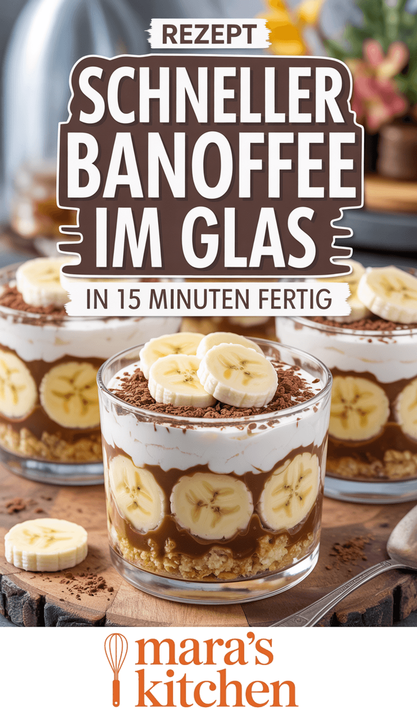 Schneller Banoffee im Glas - Dessert Rezept
