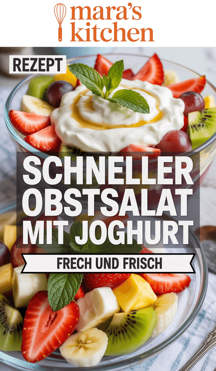 Schneller Obstsalat mit Joghurt - Frühstück Rezept