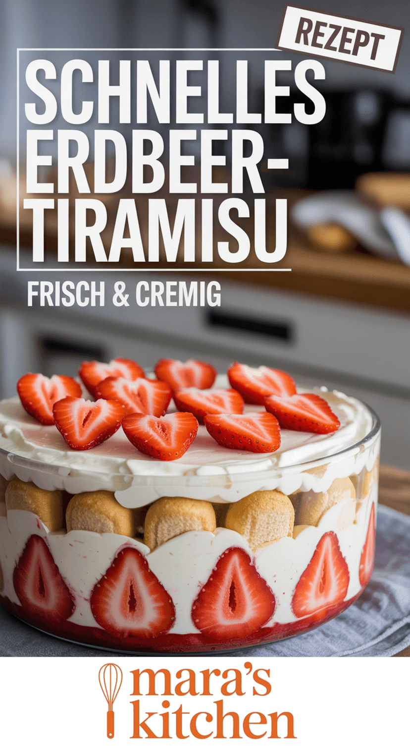 Schnelles Erdbeer-Tiramisu - Dessert Rezept