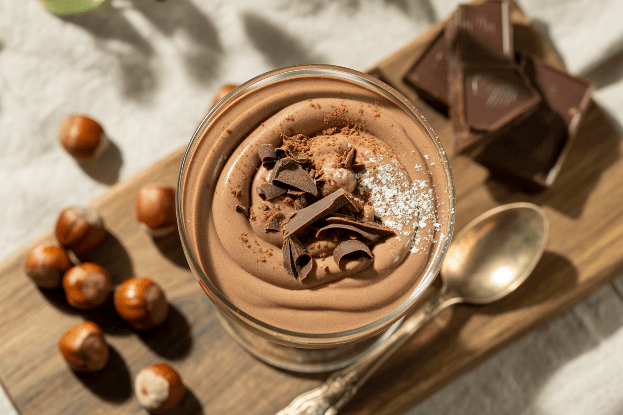 Schnelles Nougat-Mousse