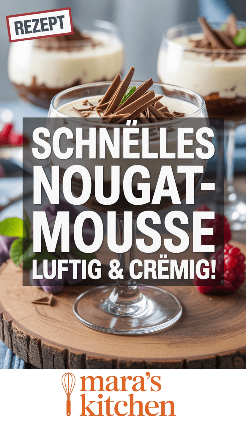 Schnelles Nougat-Mousse - Dessert Rezept