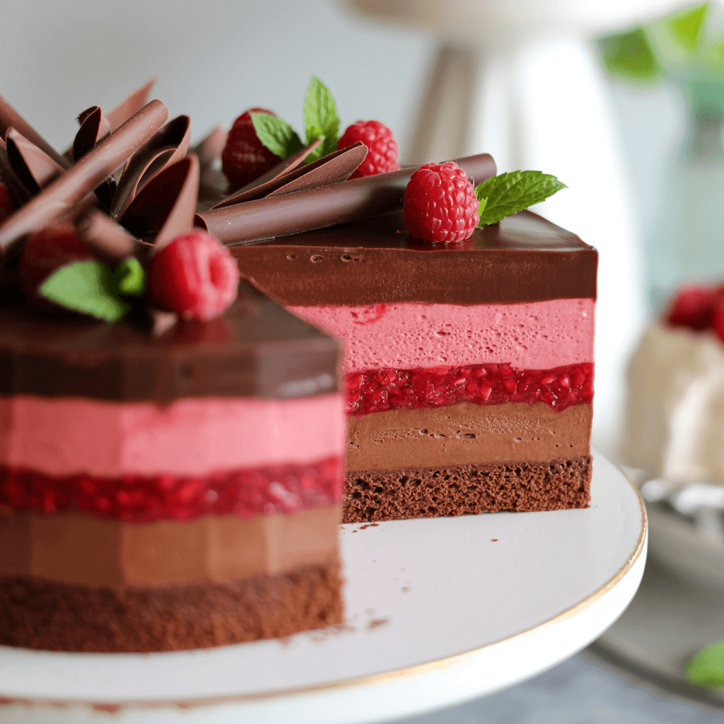 Schoko-Himbeer-Mousse-Torte