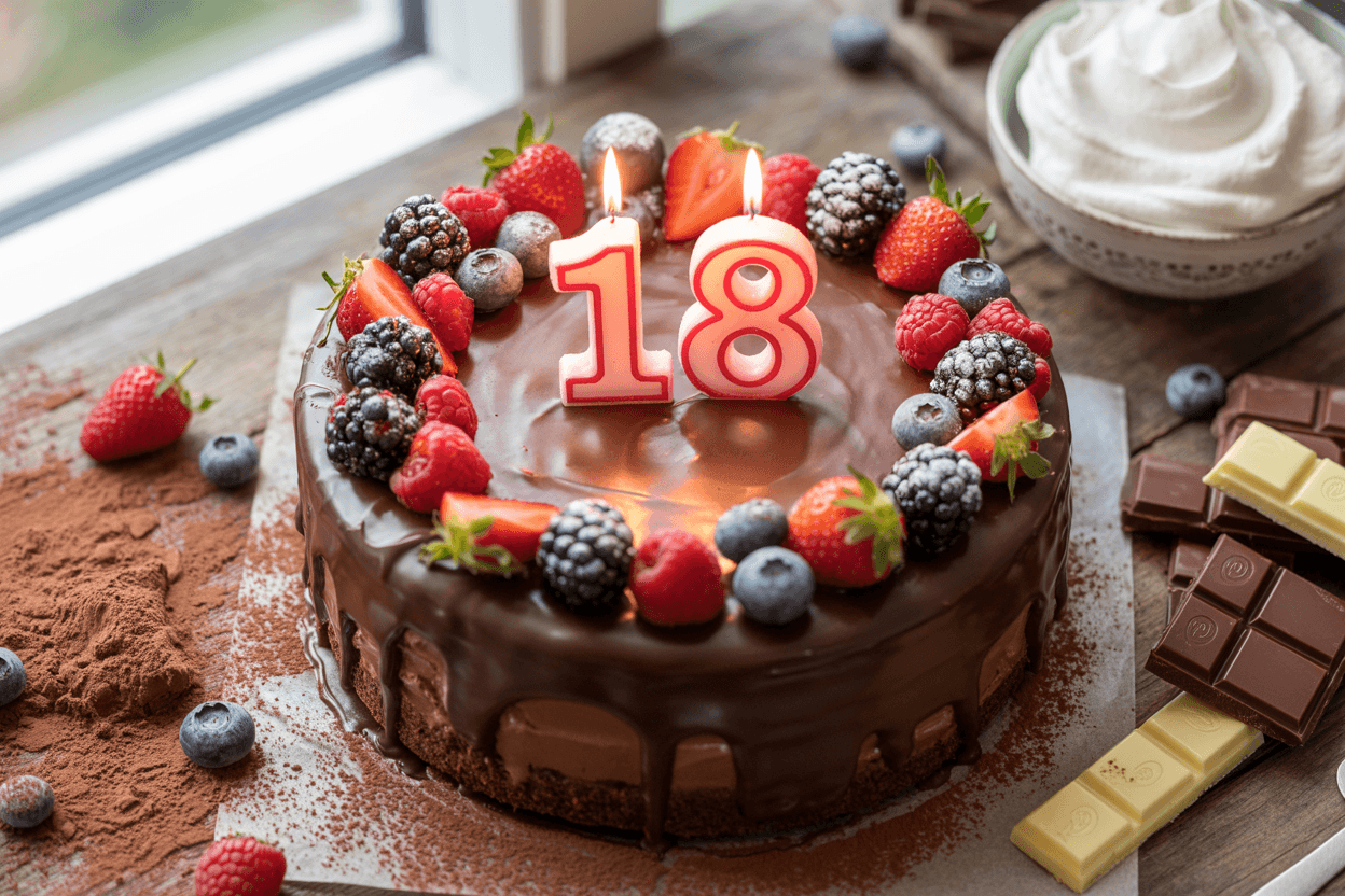 Schokoladentorte zum 18. Geburtstag