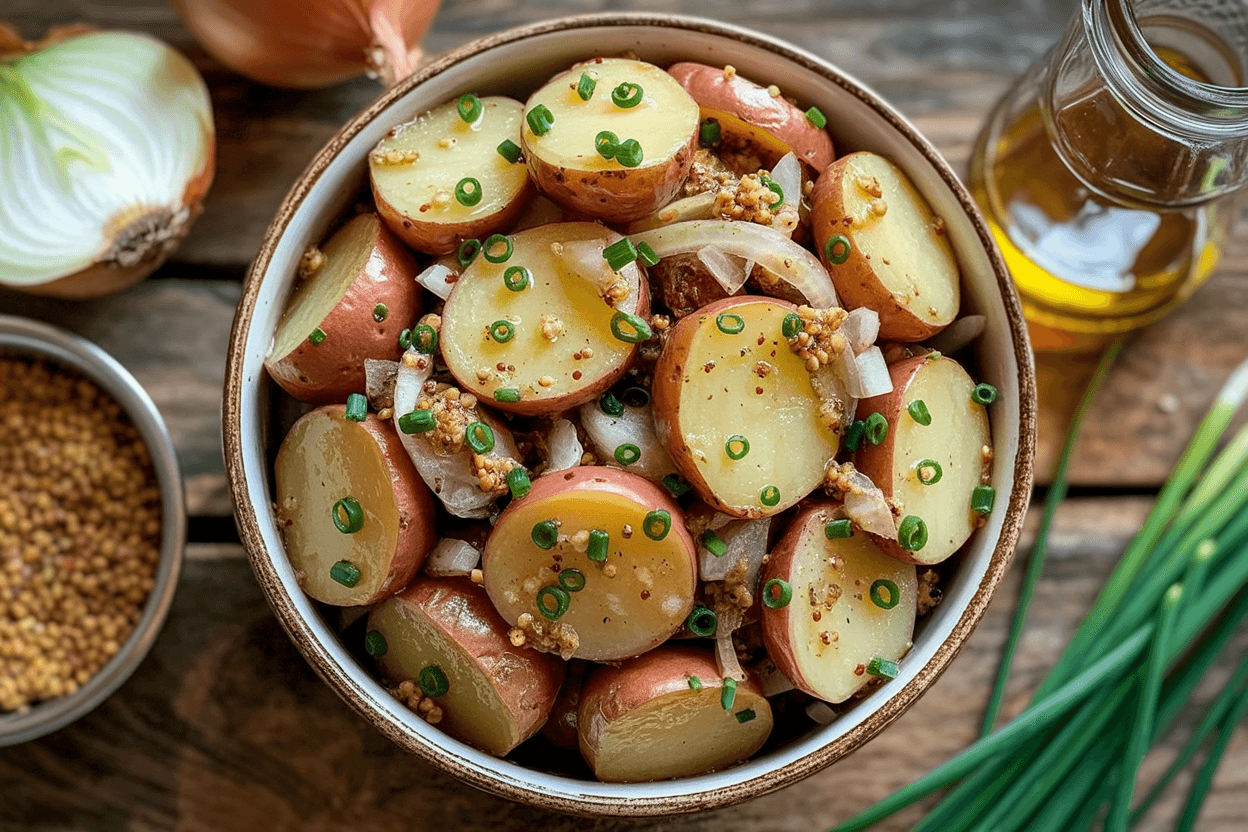 Schwäbischer Kartoffelsalat mit Essig & Öl