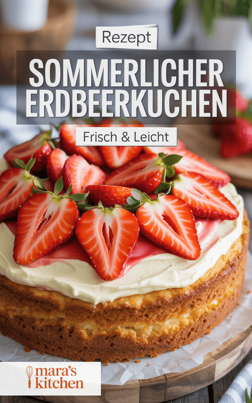 Sommerlicher Erdbeerkuchen: Fruchtig, cremig & unwiderstehlich leicht - Kuchen Rezept
