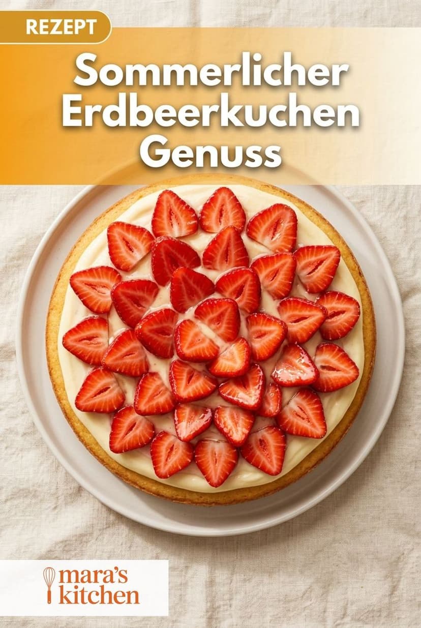 Sommerlicher Erdbeerkuchen: Fruchtig, cremig & unwiderstehlich leicht - Backen Rezept