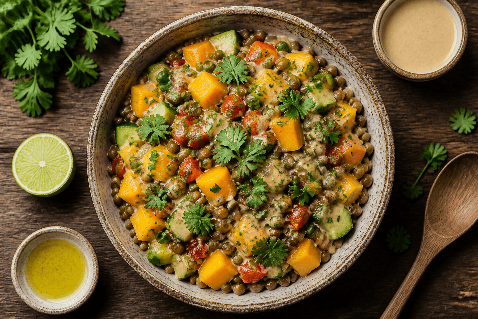 Sommerlicher Mango-Linsen-Salat: Fruchtig, proteinreich & unwiderstehlich frisch