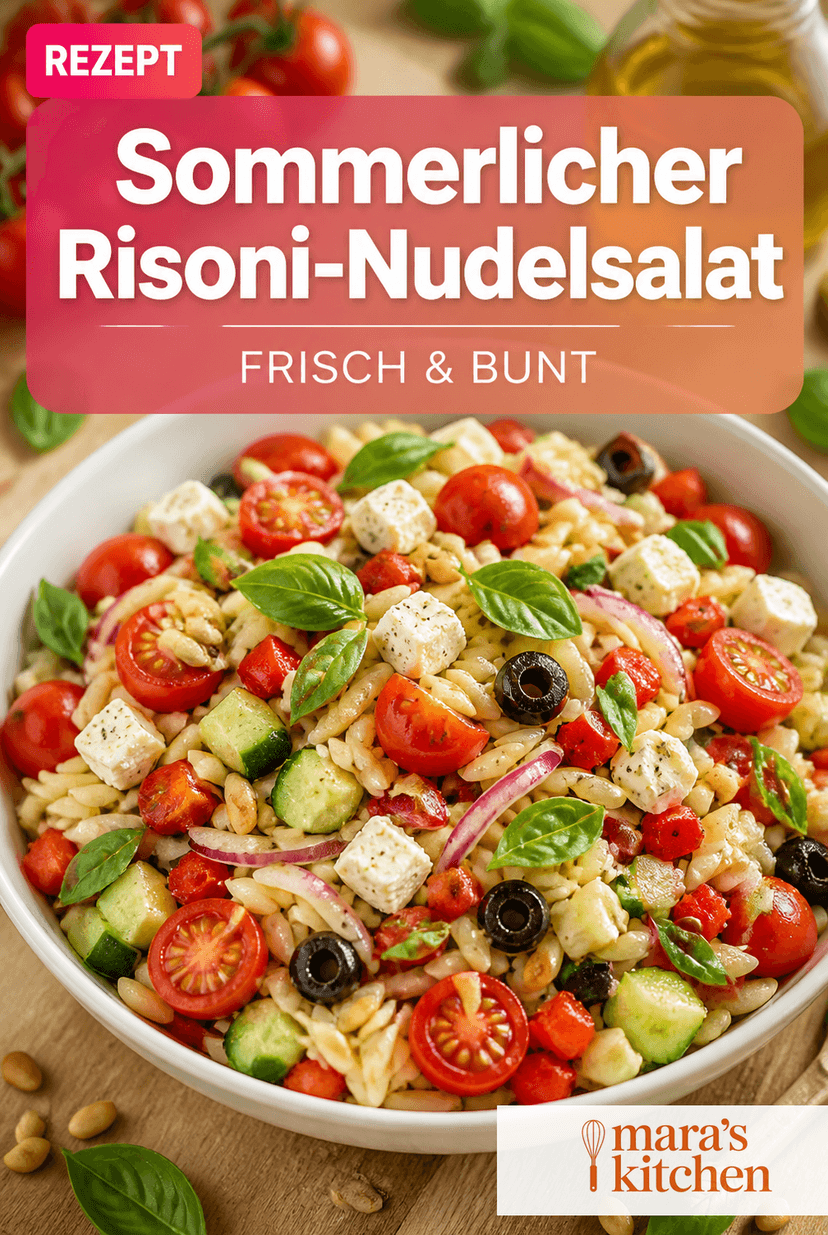 Sommerlicher Risoni-Nudelsalat: Italienisches Lebensgefühl in jeder Gabel - Salat Rezept