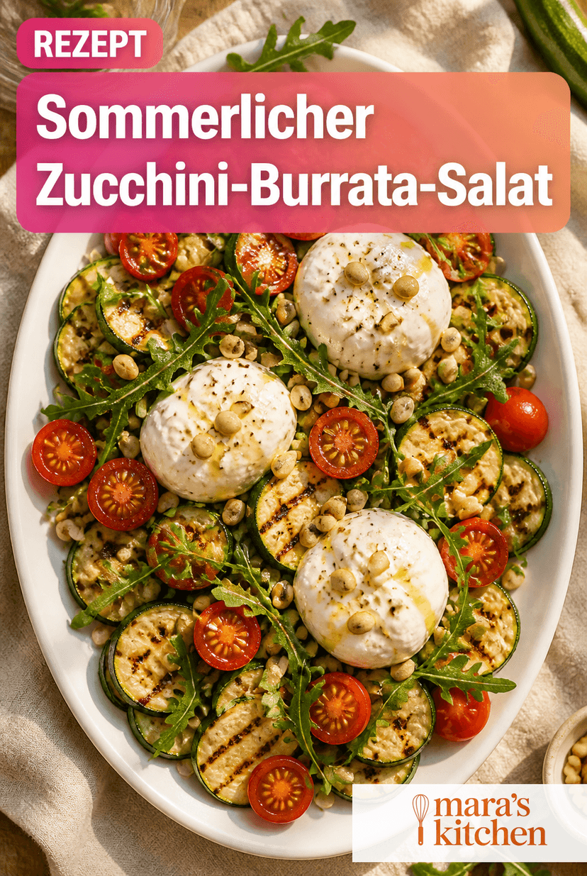 Sonniger Zucchini-Salat mit Burrata: Sommergenuss vom Grill - Salat Rezept