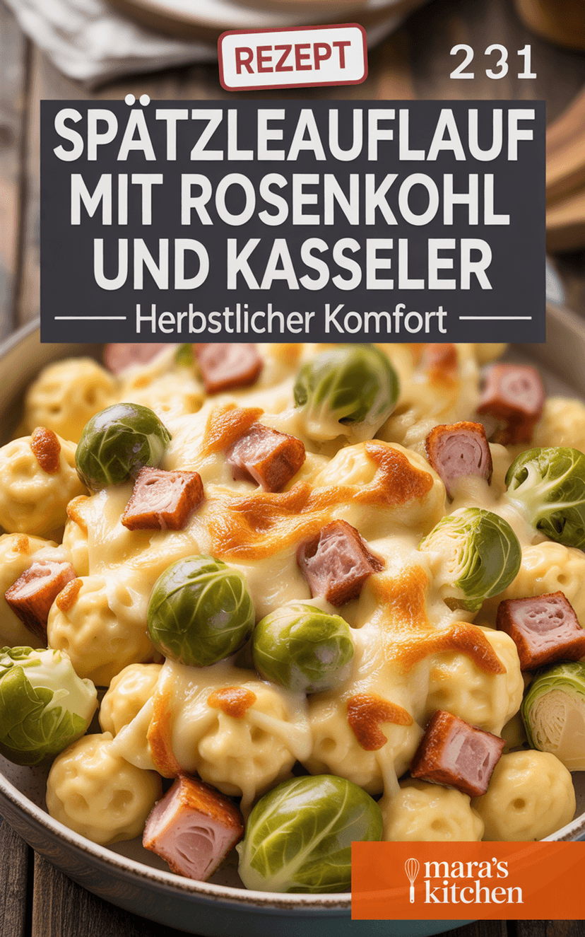 Spätzleauflauf mit Rosenkohl und Kasseler - Hauptgericht Rezept