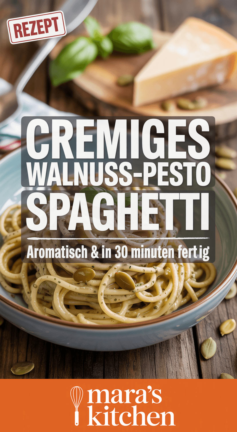 Spaghetti mit Walnuss-Pesto und gerösteten Kürbiskernen - Hauptgericht Rezept