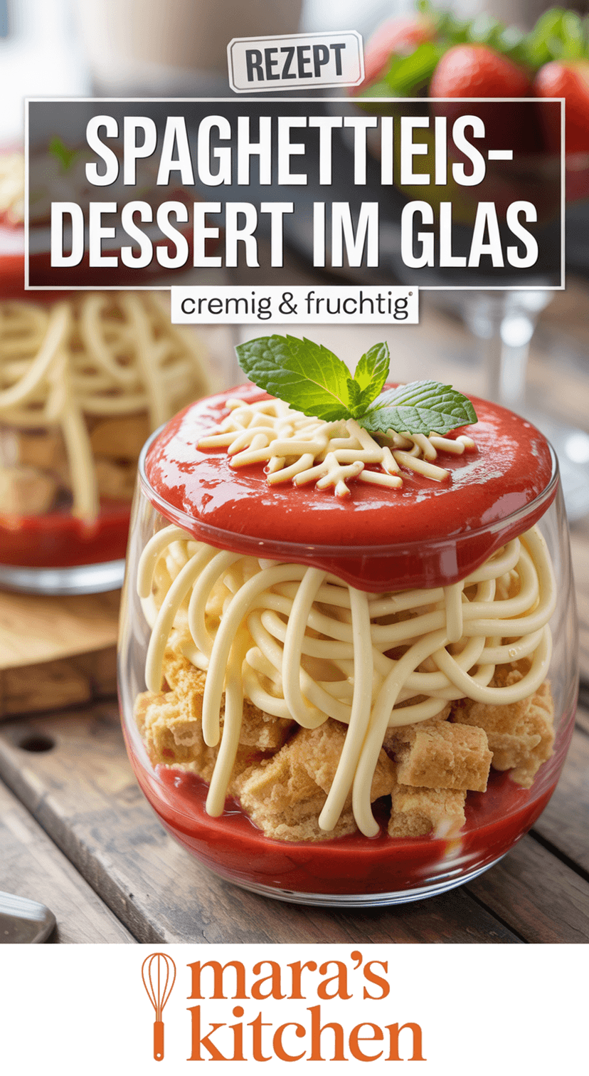 Spaghettieis-Dessert im Glas - Dessert Rezept