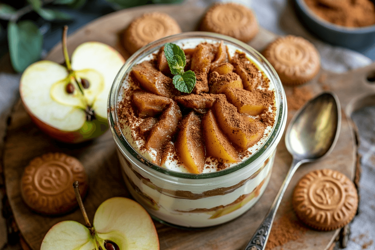 Spekulatius-Apfel-Schichtdessert