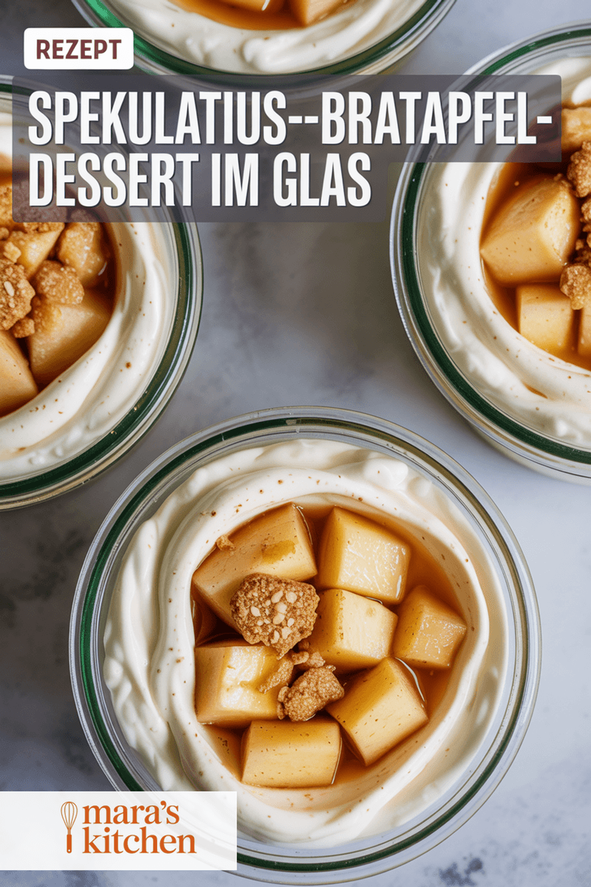 Spekulatius-Bratapfel-Dessert im Glas - Dessert Rezept