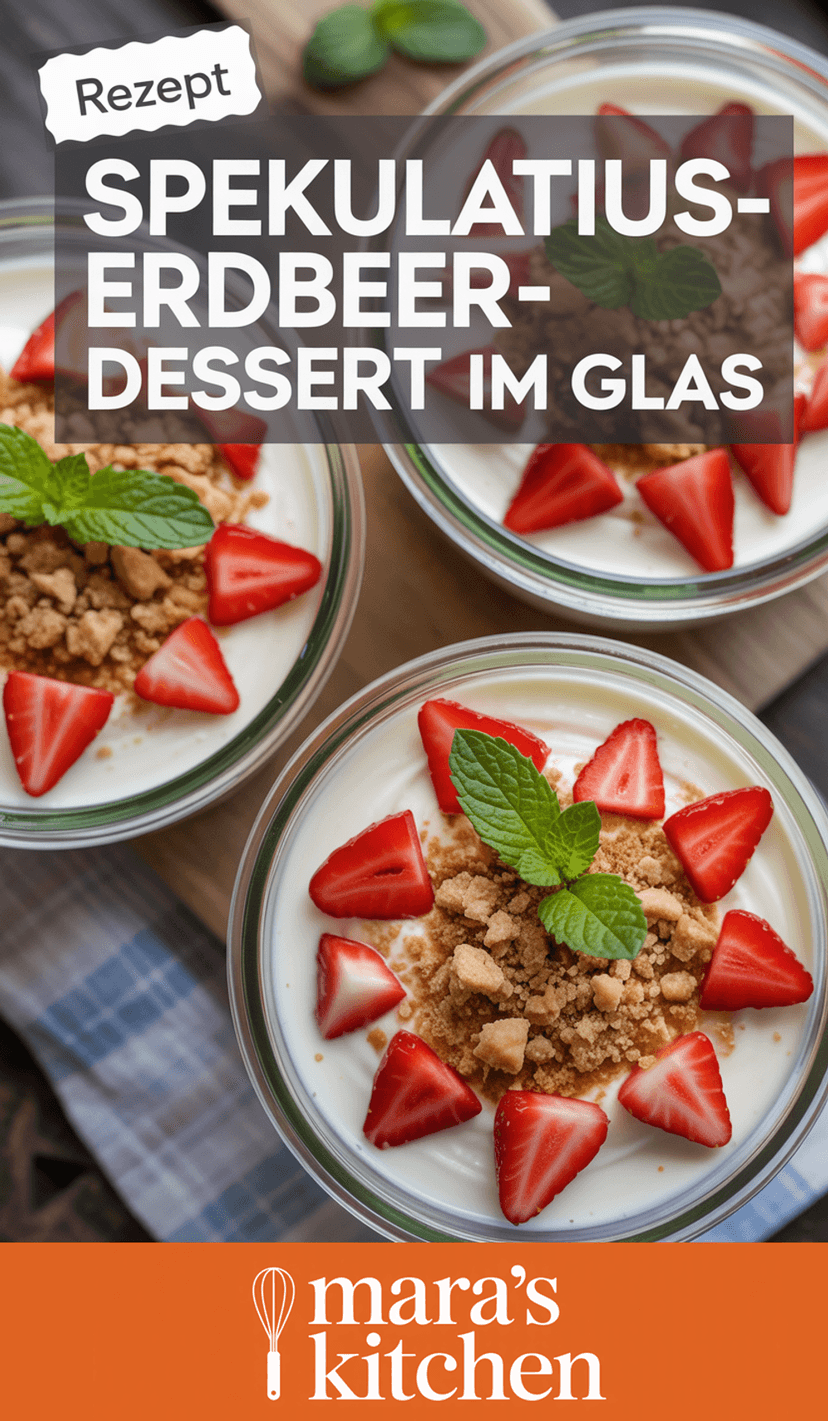 Spekulatius-Erdbeer-Dessert im Glas - Dessert Rezept