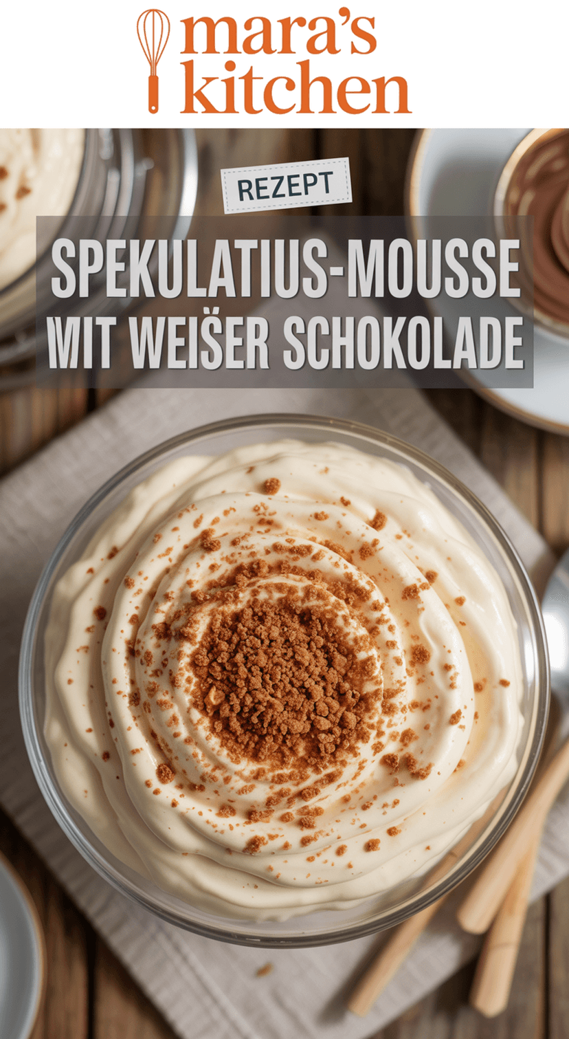 Spekulatius-Mousse mit weißer Schokolade - Dessert Rezept
