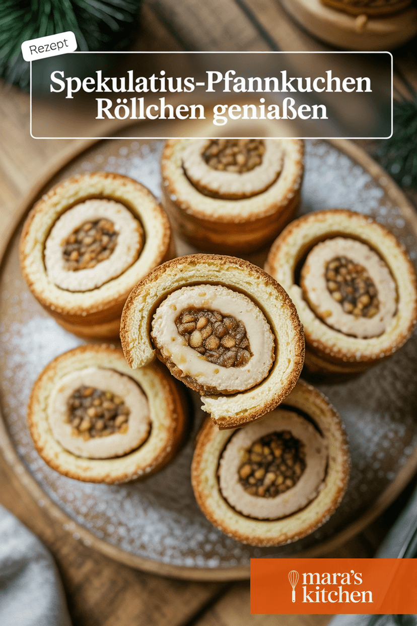 Spekulatius-Pfannkuchen-Röllchen - Dessert Rezept
