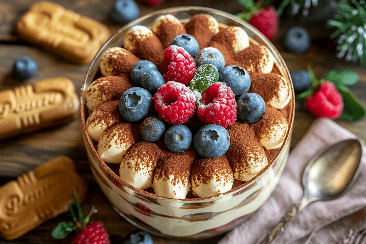 Spekulatius-Tiramisu mit Beeren