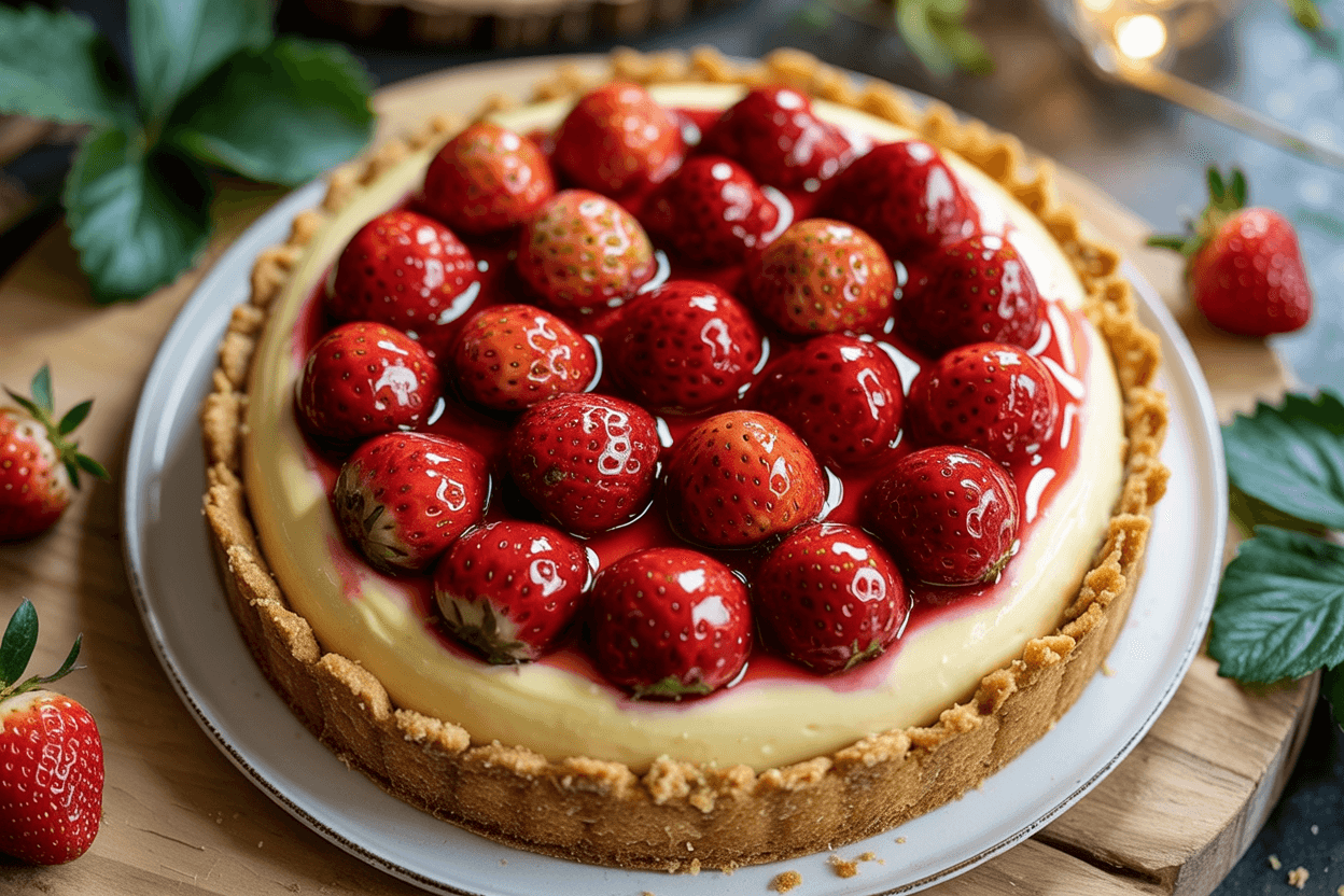 Süßer Erdbeerkuchen-Genuss: Knuspriger Mürbeteig und frische Beeren