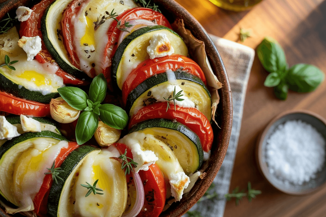 Tomaten Zucchini Kartoffel Low Carb Auflauf