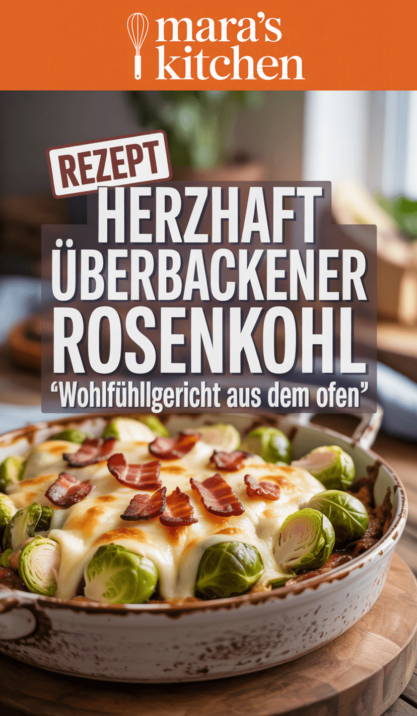 Überbackener Rosenkohl mit Käse und Speck - Hauptgericht Rezept