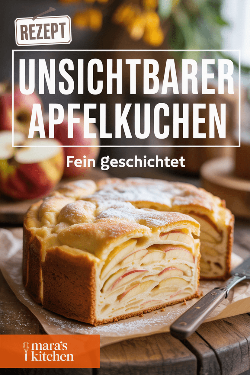 Unsichtbarer Apfelkuchen (Gâteau Invisible aux Pommes) - Kuchen Rezept