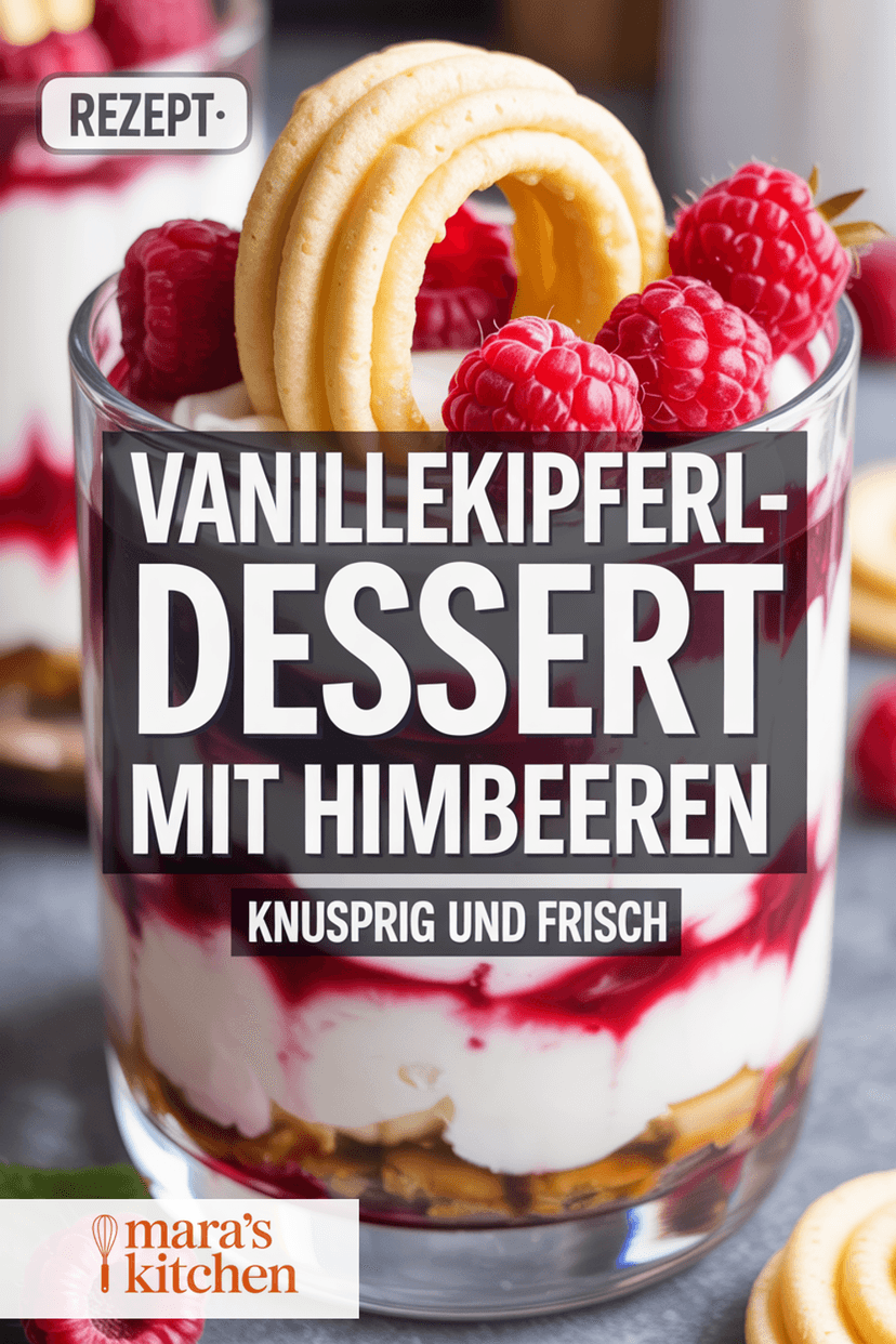 Vanillekipferl-Dessert mit Himbeeren - Dessert Rezept