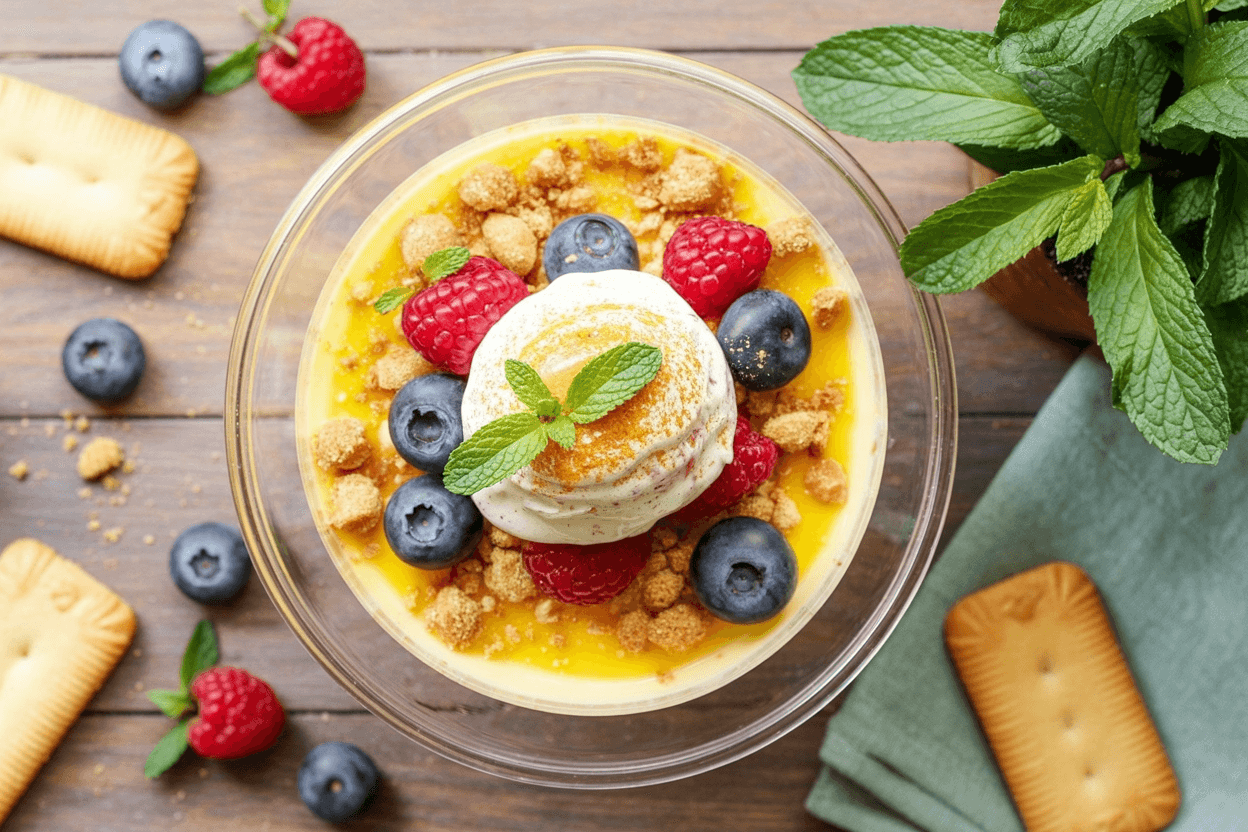 Vanillepudding-Schichtdessert