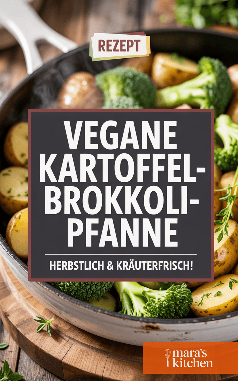 Vegane Kartoffel-Brokkoli-Pfanne mit Thymian und Petersilie - Hauptgericht Rezept