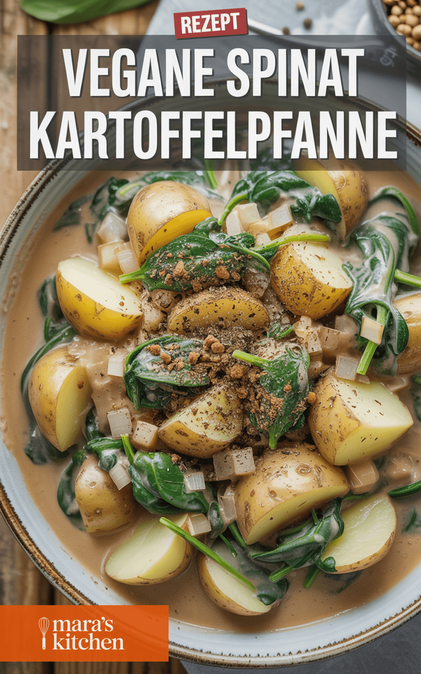 Vegane Spinat Kartoffel Pfanne - Hauptgericht Rezept