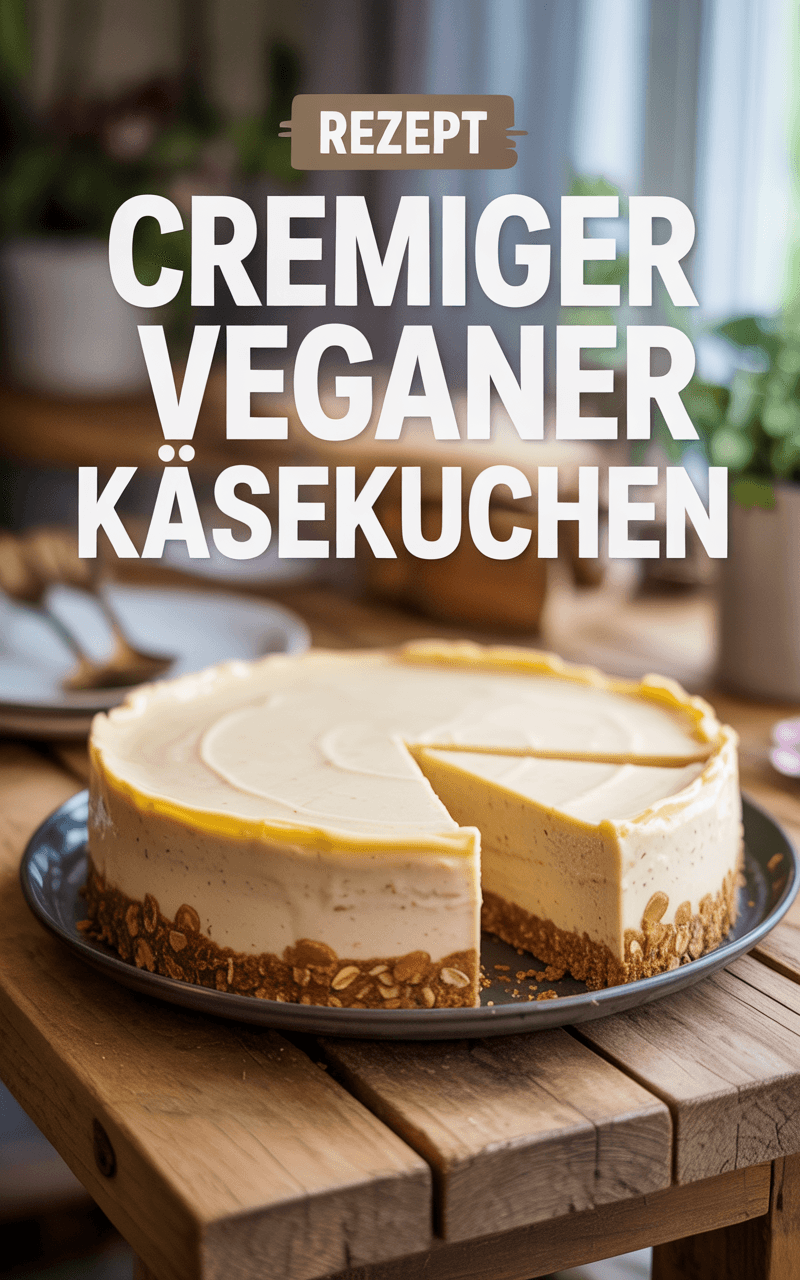 Veganer Käsekuchen mit Cashew - Dessert Rezept