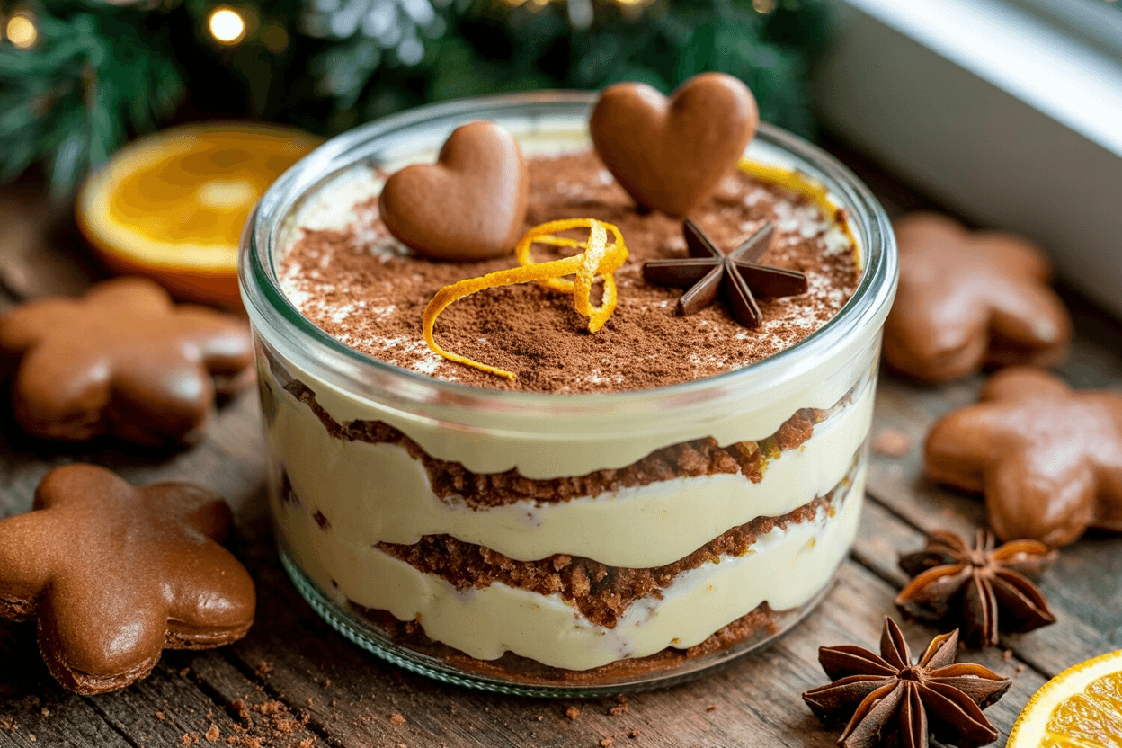 Weiße-Schokolade-Lebkuchen-Dessert